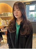 ブラウングレージュカラー×レイヤースタイル