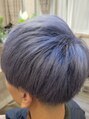モニカ 横須賀中央店(Monica)&nbsp;ブリーチ2回の紫寄りブルーグレー！光に当たると素敵なお色に☆