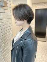 白髪ぼかし/ひし形/癖毛/大人ショートボブ/60代50代40代