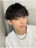 無造作パーマ×マッシュスタイルで大人な雰囲気に◎