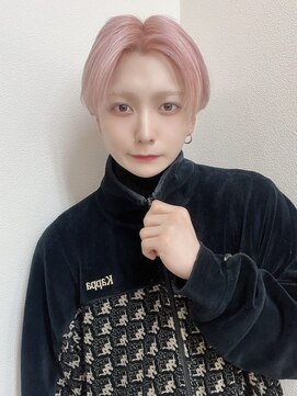 ドットハリス(.Hallis) ホワイトピンク/ホワイトカラー/ブリーチ/メンズカット