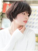 大人かわいいくせ毛風黒髪小顔ボブショートh3浦和20代30代40代