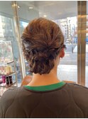 ヘアセット×三つ編みアップスタイル