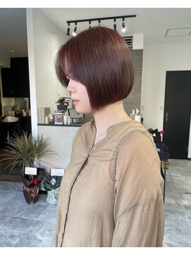 ジン(JIN) ☆ココアオレンジ☆オレンジベージュ☆ぱつっとボブ☆久留米☆