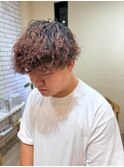 ソフトツーブロック波巻きツイストスパイラルパーマ細束刈り上げ