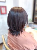 【オーガニックカラー】お手入れ簡単♪くびれセミロング