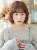 大人ガーリーミルクティーピンクこなれボブTc1志木20代30代40代