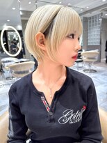 ロンド ジュルード 名古屋(Lond jeloud) 丸顔さんでも叶う丸みショートボブヘア ショートヘア 前髪カット