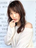 透明感たっぷりナチュラル暗めカラー/モテ髪ミディアムヘア/横浜