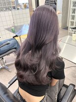 サンクマーケット 渋谷(cinq MARKET)&nbsp;渋谷ブリーチカラーレイヤーカットラベンダーグレージュ韓国ヘア