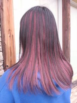 美容室 ウーヴリール(ouvrir)&nbsp;チェリーピンク×ブラックアンブレラ