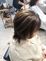 アッシュ 高幡不動店(Ash)&nbsp;白髪ぼかし縮毛矯正ハイレイヤーハイライトカラー立川日野