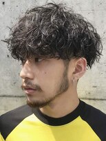 エリマ 調布(elima) ツイストスパイラルパーマメンズマッシュセンターパートウルフ