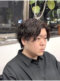 センターパート/ツイストスパイラルパーマ