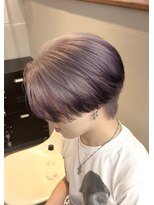 ジャンクス 千葉(junks)&nbsp;メンズデザインカラー エンドカラー　ホワイトラベンダー　TAIGA