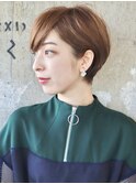 耳掛け大人ショート/イルミナカラー/表参道/30代40代50代