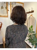 大人の柔らかふんわりパーマミディアムヘア