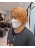 ブロンドに落ちるペールオレンジ☆