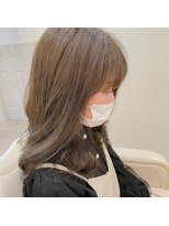 ロンド(ROND) 赤味消しオリーブベージュのロングレイヤー