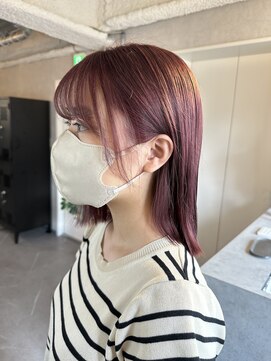 シアン(CYAN) 【CYAN】#10代#20代#ブリーチカラー#ピンクアッシュ#透け感