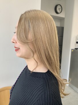 ヘアー アイス 御器所本店(HAIR ICI) 20代30代大人可愛いダブルカラーブリーチハイトーンカラー