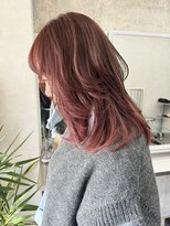 ファンド 千葉(fand)&nbsp;レイヤーカット/ピンクベージュ/ウルフレイヤー