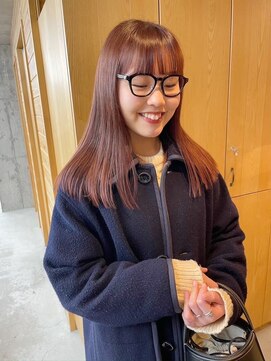 カフネ ジュントス ヨロ(Cafune' juntos YOLO) 前髪セミロング　シアピンクエフェクトブリーチ　20代　30代◎