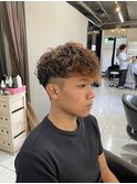 スペインカール　ツイストスパイラル　フェードカット　波巻き