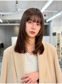 レイヤーカット_ミニウルフチェリーブラウンホワイトグレージュ