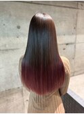 髪質改善大人レイヤーロング/ピンクグラデーションカラー/池袋駅