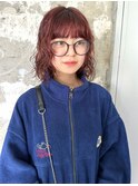 【表参道sheta中澤】レッドブラウン似合わせカットボブパーマ