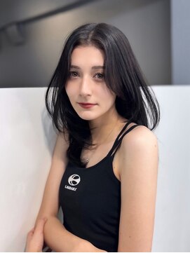 ワンカール/暗めグレージュ_くびれヘアアプリコットオレンジ