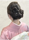 ヘアセット　着物ヘア　和髪