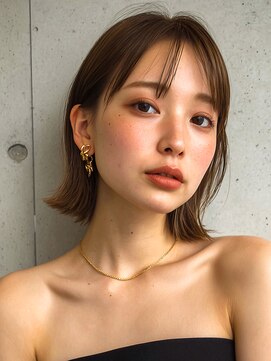ロティー(loty) ボブ ミニボブ ハッシュボブ チュラルブラウン 透明感 20代30代