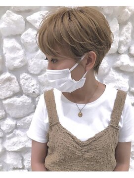 モアナ バイ ヘッドライト 宜野湾店(Moana by HEADLIGHT) Moana【宜野湾】#マッシュショート#くびれショート#ベージュ