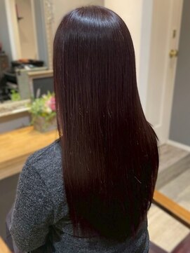 【髪質改善トリートメント&縮毛矯正】　Lien　横須賀中央店  アッシュグレー 透明感カラー 髪質改善トリートメント 30代 艶髪