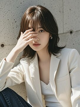 エイチ ウルフカット 大阪梅田(811) 50代ハンサムショートショートバレイヤージュクラゲヘアパーマ