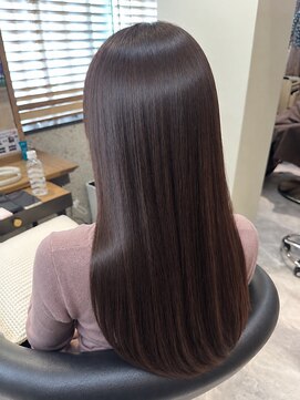 ヘアリゾート粋 トゥジュ 池袋東口店(tujuh) 艶髪ストレート/ロング/髪質改善/ブラウンアッシュ