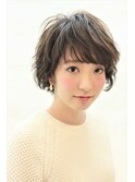 無造作にふんわり・ショート、ボブのパーマスタイル