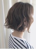 切りっぱなしボブ カジュアルパーマ