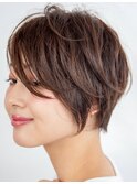 ココアブラウンの大人かわいいセシルカット 田原佐知子　