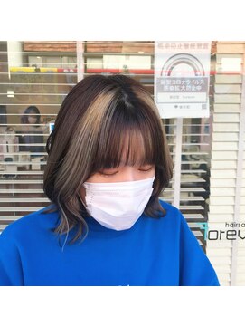 ヘアーサロンデフォーエバー(hairsalon de Forever) 【伸ばしかけボブ●ネオフェイスフレーミング×インナーカラー】
