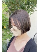 ジリー(gilly)&nbsp;【gilly】ぷっつんボブ ×地毛風グレージュ