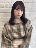大人かわいいワンカールグレージュカラーココアベージュロング