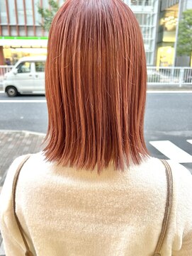 ネオリーブ アンド 渋谷店(Neolive &) 斜めバング/グレージュカラー/シルキーベージュ/韓国/渋谷