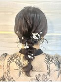 《ゆい》編みおろし/ヘアセット/結婚式ヘア/前髪パーマ