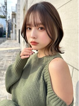 レイリー 原宿 表参道(Rayreee) 大人かわいい インナーカラーボブ くびれボブ 原宿/表参道