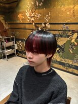 インアンドヤング(in&yang)&nbsp;インナーカラー/ウルフカット/ワインレッド