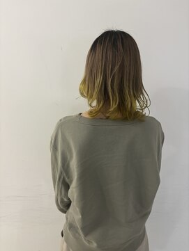 エンドリンク(endlink) ベージュ×イエローフォックスカラーロブ