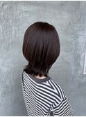 くびれレイヤースタイル　パープルブラウン